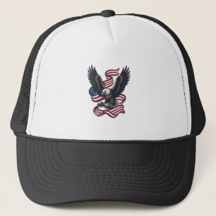 Vintage Patriotisk Örn Vektor Tröja Design (2)_1 Keps