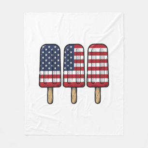 Vintage Patriotisk Pinnstångsflagg Shirt Design_1 Fleecefilt