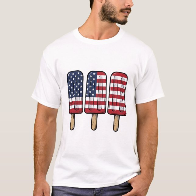 Vintage Patriotisk Pinnstångsflagga Tröja Design_1 (Framsida)