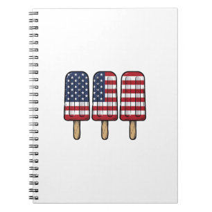 Vintage Patriotisk Pinnstångsflagga Tröja Design_1 Anteckningsbok