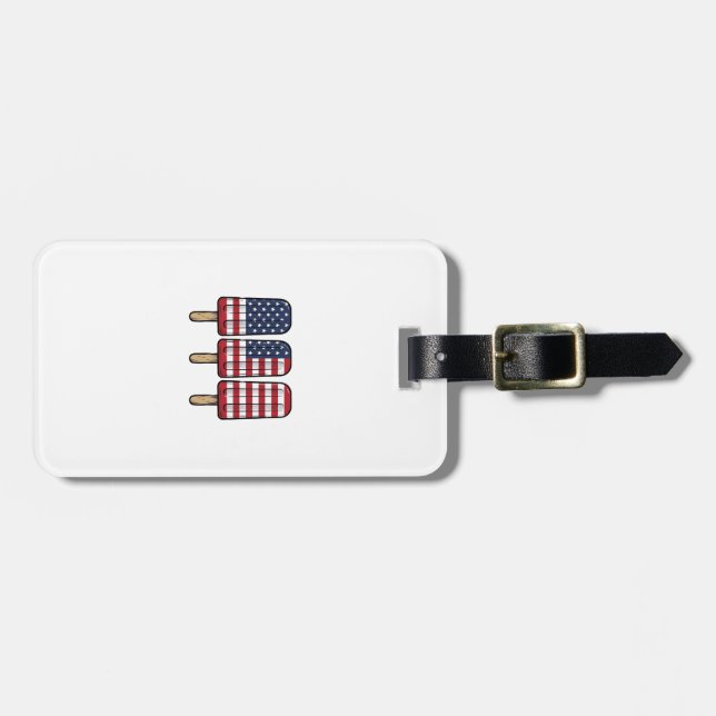 Vintage Patriotisk Pinnstångsflagga Tröja Design_1 Bagagebricka (Horisontell Framsida)