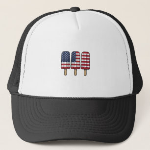 Vintage Patriotisk Pinnstångsflagga Tröja Design_1 Keps