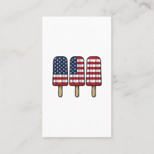 Vintage Patriotisk Pinnstångsflagga Tröja Design_1 Visitkort