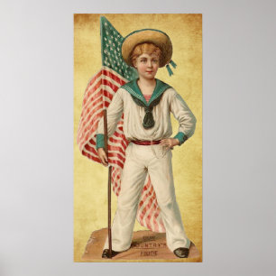 vintage patriotisk Poster