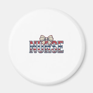 Vintage Patriotisk Sjuksköterska Båge Tröja Design Magnet