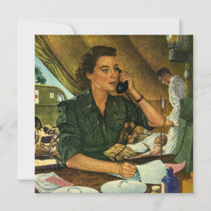 Vintage Patriotisk, Sjuksköterska på telefon
