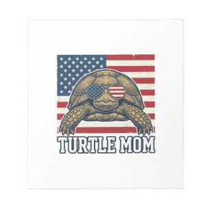 Vintage Patriotisk Sköldpadda Mamma Tröja Design_1 Anteckningsblock