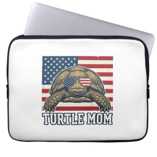 Vintage Patriotisk Sköldpadda Mamma Tröja Design_1 Laptop Fodral
