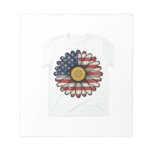 Vintage Patriotisk Tusenskönsblomma Vektor Design_ Anteckningsblock