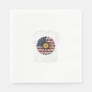 Vintage Patriotisk Tusenskönsblomma Vektor Design_ Pappersservett