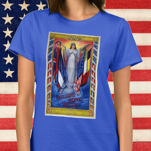 Vintage Patriotiska Amerika, Fred Rättvisa Frihet Tee Shirt