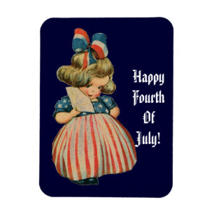 Vintage patriotiska Cutie Magnet