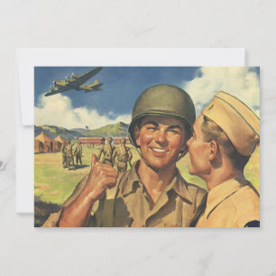 Vintage patriotiska hjältar, militära flygplansmän