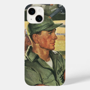 Vintage patriotiska hjältar, militära män i unifor