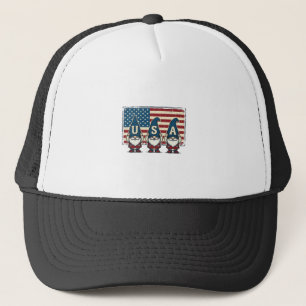 Vintage Patriotiska USA Tomtar Vit Tröja Design_1 Keps