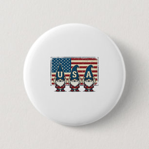 Vintage Patriotiska USA Tomtar Vit Tröja Design_1 Knapp