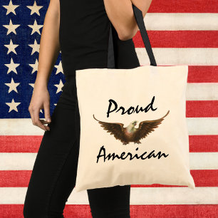 Vintage patriotism amerikansk vitöronad havsörn få tygkasse