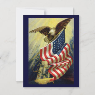 Vintage Patriotism, Patriotic Eagle American Flagg