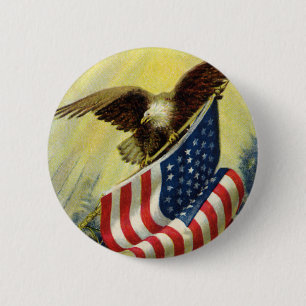 Vintage Patriotism, Patriotic Eagle American Flagg Knapp