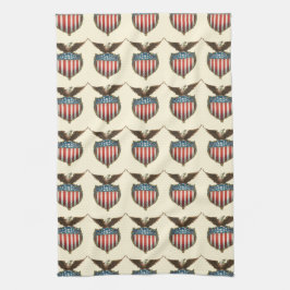 Vintage Patriotism, Proud Eagle över amerikansk Fl Kökshandduk