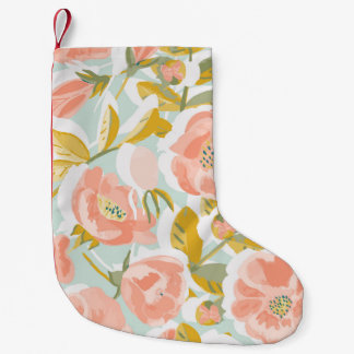 Vintage pattern with blooming rose hips and fruits liten julstrumpa