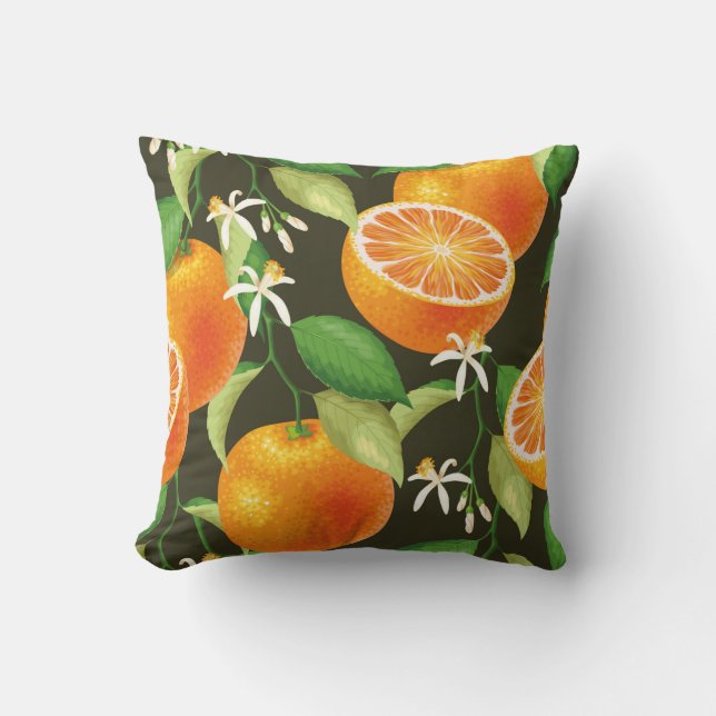 Vintage pattern with orange kudde (Framsida)