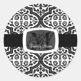 Vintage Patterned Quatrefoil Runt Klistermärke
