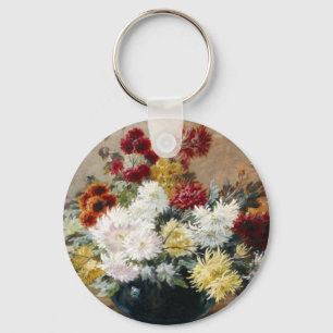 Vintage Paul Biva Astern i Blommigten vas Nyckelring