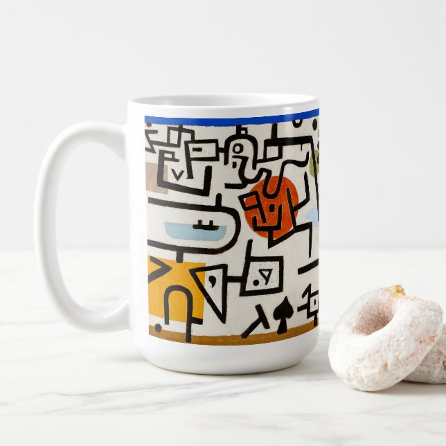 Vintage Paul Klee "Rik Port" färgstark Kaffemugg (Med munk)