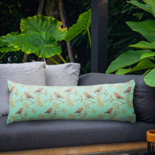 Vintage Paweed European Robin Bird Mönster Kroppskudde