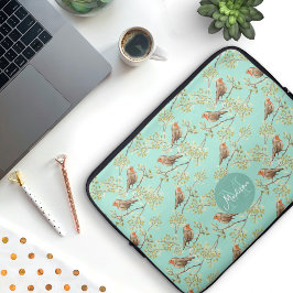 Vintage Paweed European Robin Bird Mönster Laptop Fodral