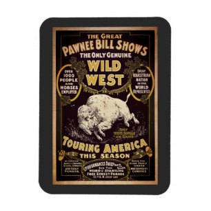 Vintage Pawnee Bill Wild West-show Magnet