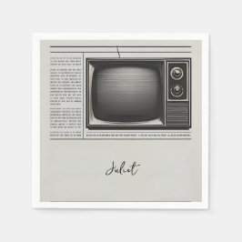 Vintage Pays Gammaldags Bröllopsdusch i tidningsst Pappersservett