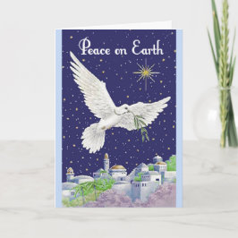Vintage Peace Dove-julkort Helgkort