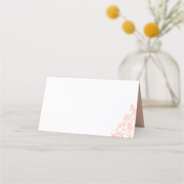 Vintage Peach Blommigt Ro Snöre Bröllop Placeringskort