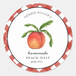 Vintage Peach Jelly Land stil Runt Klistermärke