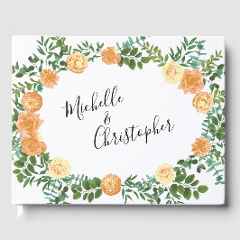 Vintage Peach Ro Bröllop Gästböcker