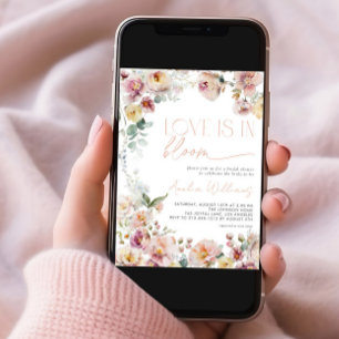 Vintage Peach Rosa Kärlek finns i Möhippan Bloom Inbjudningar