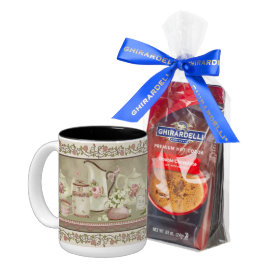 Vintage Peach Tea & Ro Mugg