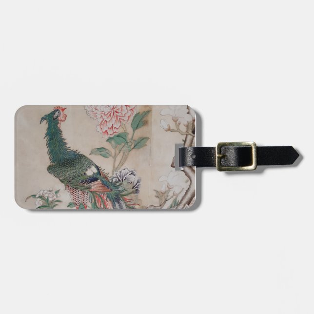 Vintage Peacock China Tapet Bagagebricka (Horisontell Framsida)