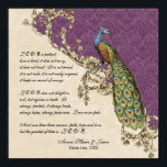 Vintage Peacock & Etchings - Personligen Bröllop Poster<br><div class="desc">Den här teckningen kan ramas in eller användas i en klippbok. Det är designat att samordna med hela Vintagen Peacock & Etchings Bröllop Ensemble. Bakgrunden till färg kan ändras så att den motsvarar vilket färg som helst. Kontakta oss och vi ordnar det åt dig! Du kan enkelt anpassa dig genom...</div>