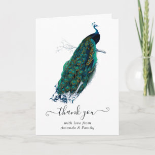 Vintage Peacock Fantasy Photo Tack Kort