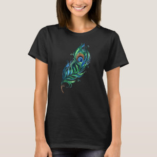 Vintage Peacock Feather Birds Animal Graphics T Shirt