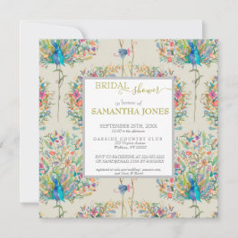 Vintage Peacock Inbjudningskort för möhippan