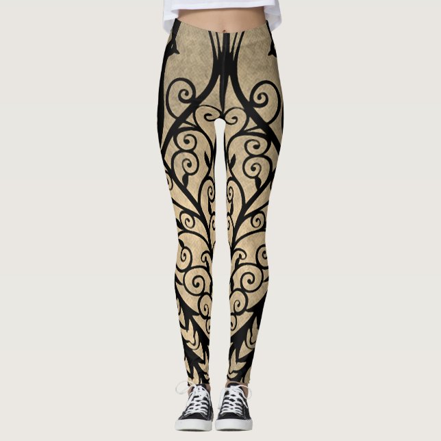 Vintage Peacock Leggings (Framsida)