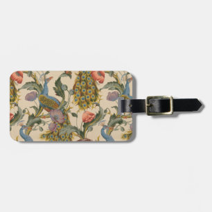 Vintage Peacock Mönster Colorful Art Bagagebricka