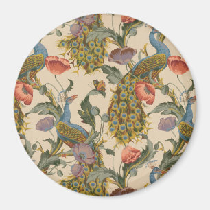 Vintage Peacock Mönster Colorful Art Magnet