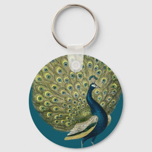 Vintage Peacock Nyckelring
