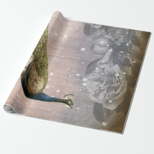 Vintage Peacock och Ro Decoupage Wrapping Papper Presentpapper