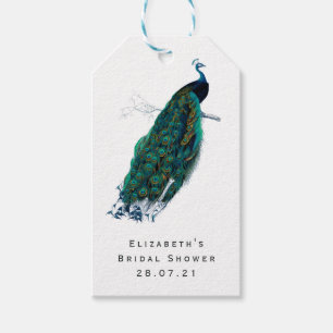 Vintage Peacock Presentetikett